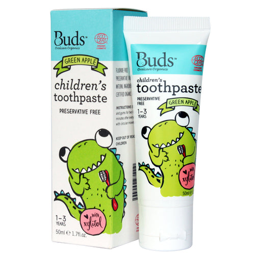 Buds Oralcare Organics - Green Apple Toothpaste with Xylitol 50ml