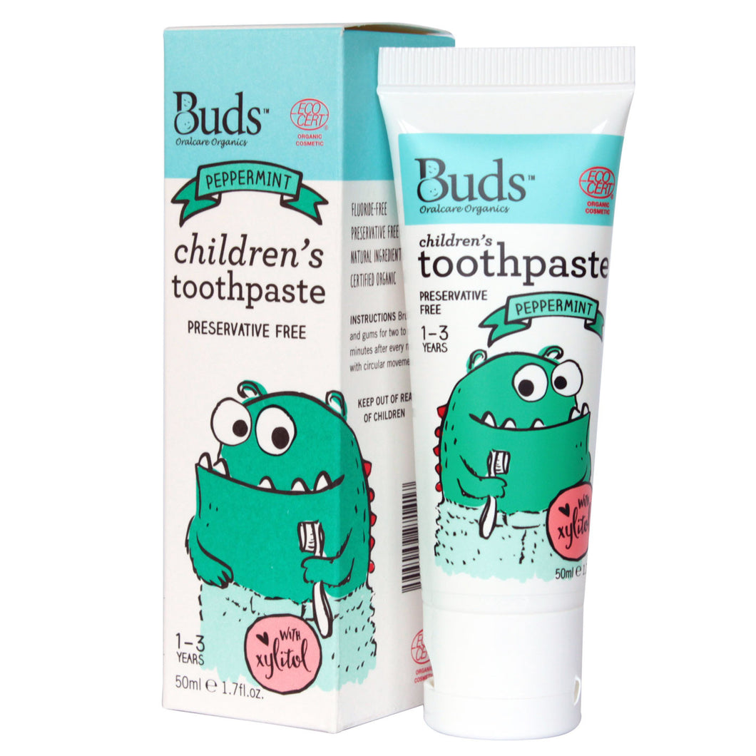 Buds Oralcare Organics - Peppermint Toothpaste with Xylitol 50ml
