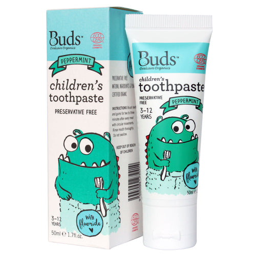 Buds Oralcare Organics - Peppermint Toothpaste with Fluoride 50ml