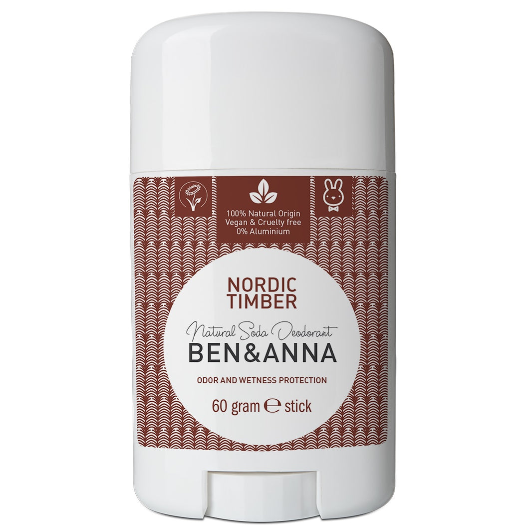 Ben & Anna Natural Soda Deodorant - Nordic Timber 60g